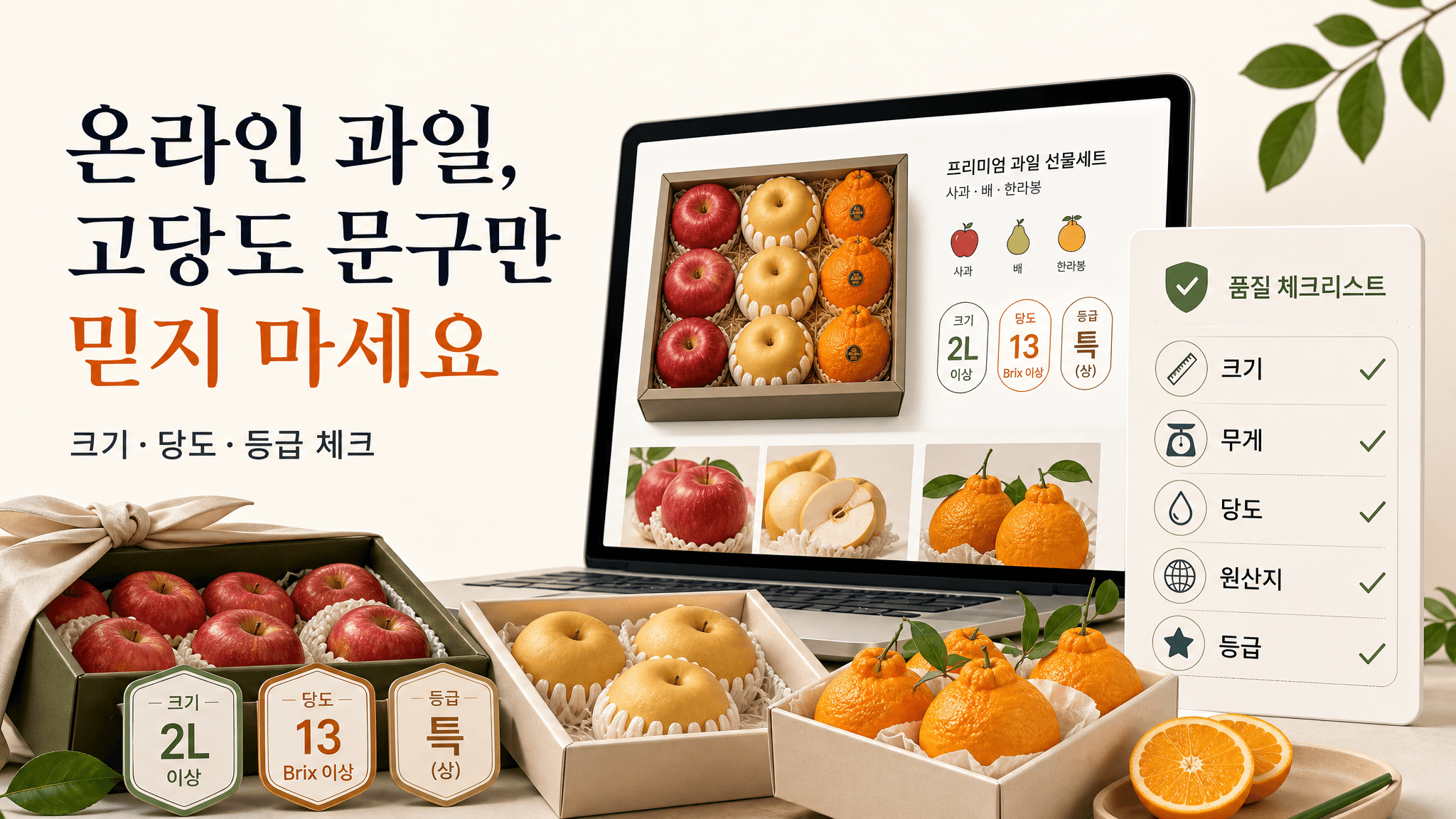2026 온라인 과일 구매 체크리스트: 고당도·특대과·등급 표시 제대로 보는 법