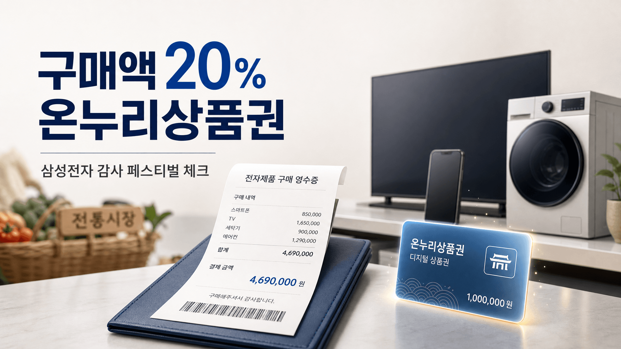 삼성전자 온누리상품권 20% 혜택, 구매 전 확인할 조건 총정리